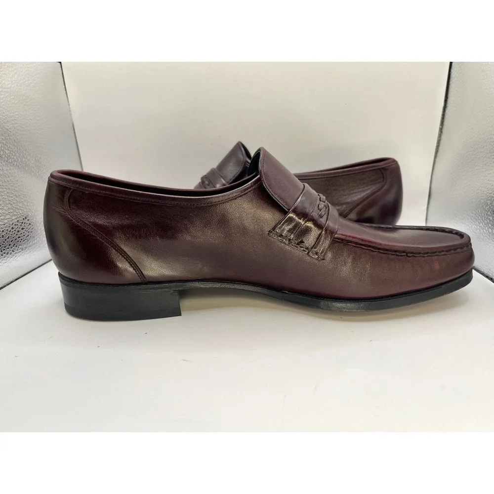 Florsheim Imperial Quality Burgundy Leather‎ Braided Loafers 9.5 E Comfortech